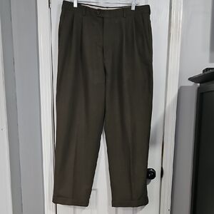 Haggar Men's Dark Brown Dress Pants